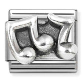 Nomination Composable Classic Link 330101/86 Music Notes in 925 Silver Relief
